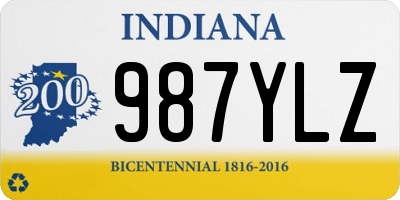 IN license plate 987YLZ