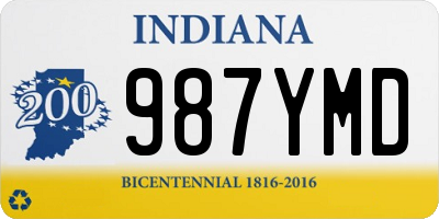 IN license plate 987YMD