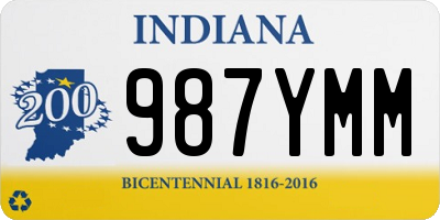 IN license plate 987YMM