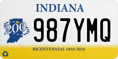 IN license plate 987YMQ