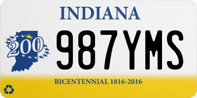 IN license plate 987YMS