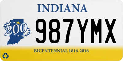 IN license plate 987YMX