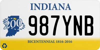 IN license plate 987YNB