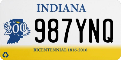 IN license plate 987YNQ