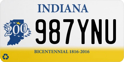 IN license plate 987YNU
