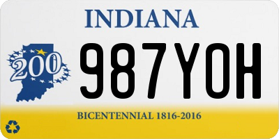 IN license plate 987YOH