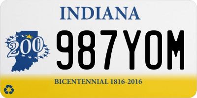 IN license plate 987YOM