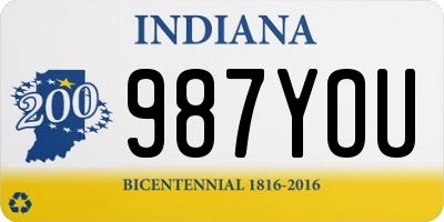 IN license plate 987YOU