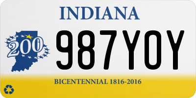 IN license plate 987YOY