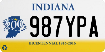 IN license plate 987YPA