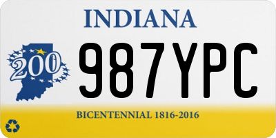 IN license plate 987YPC