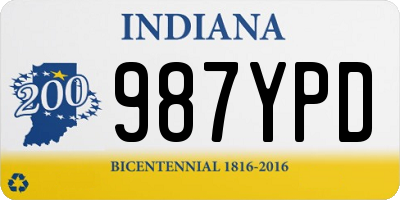 IN license plate 987YPD