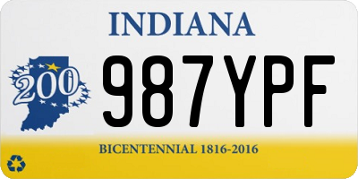 IN license plate 987YPF