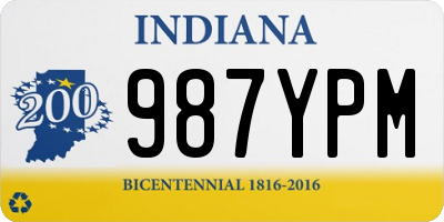 IN license plate 987YPM