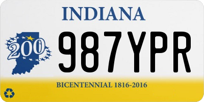 IN license plate 987YPR