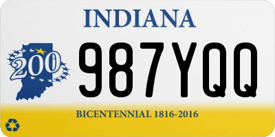 IN license plate 987YQQ