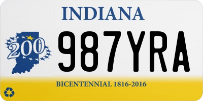 IN license plate 987YRA