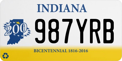 IN license plate 987YRB