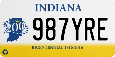 IN license plate 987YRE