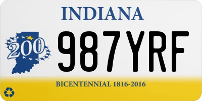 IN license plate 987YRF