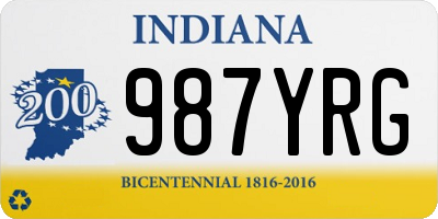 IN license plate 987YRG