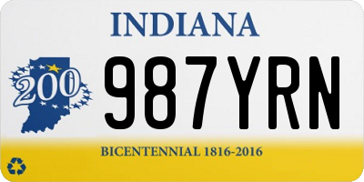 IN license plate 987YRN