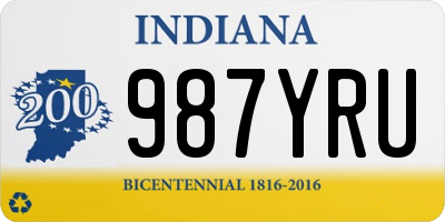 IN license plate 987YRU