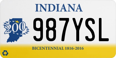 IN license plate 987YSL