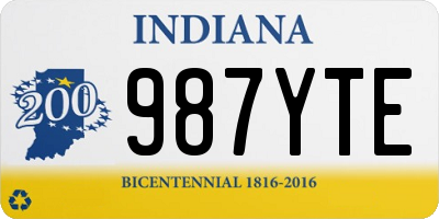 IN license plate 987YTE