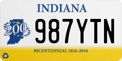 IN license plate 987YTN