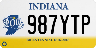 IN license plate 987YTP