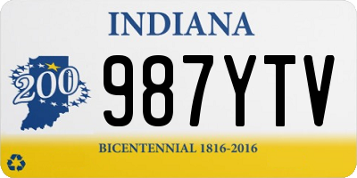 IN license plate 987YTV