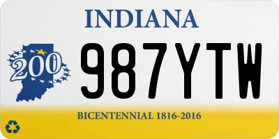 IN license plate 987YTW