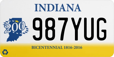 IN license plate 987YUG