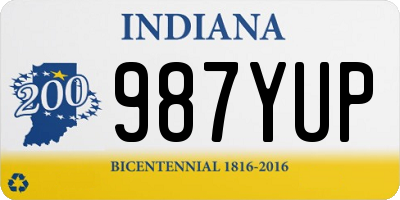 IN license plate 987YUP