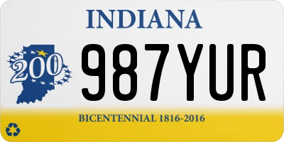 IN license plate 987YUR