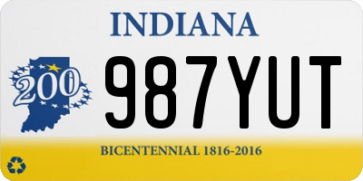 IN license plate 987YUT