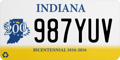 IN license plate 987YUV