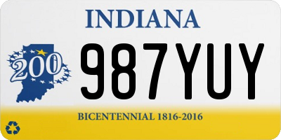 IN license plate 987YUY