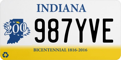 IN license plate 987YVE