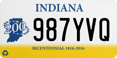 IN license plate 987YVQ