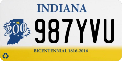 IN license plate 987YVU