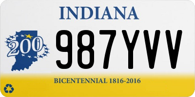 IN license plate 987YVV