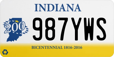 IN license plate 987YWS