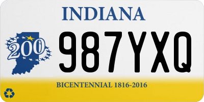 IN license plate 987YXQ