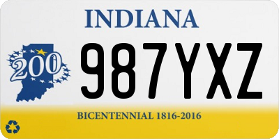 IN license plate 987YXZ