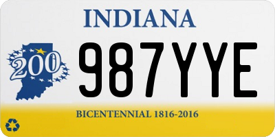 IN license plate 987YYE