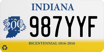 IN license plate 987YYF