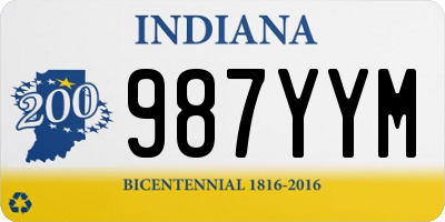 IN license plate 987YYM