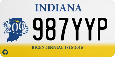 IN license plate 987YYP